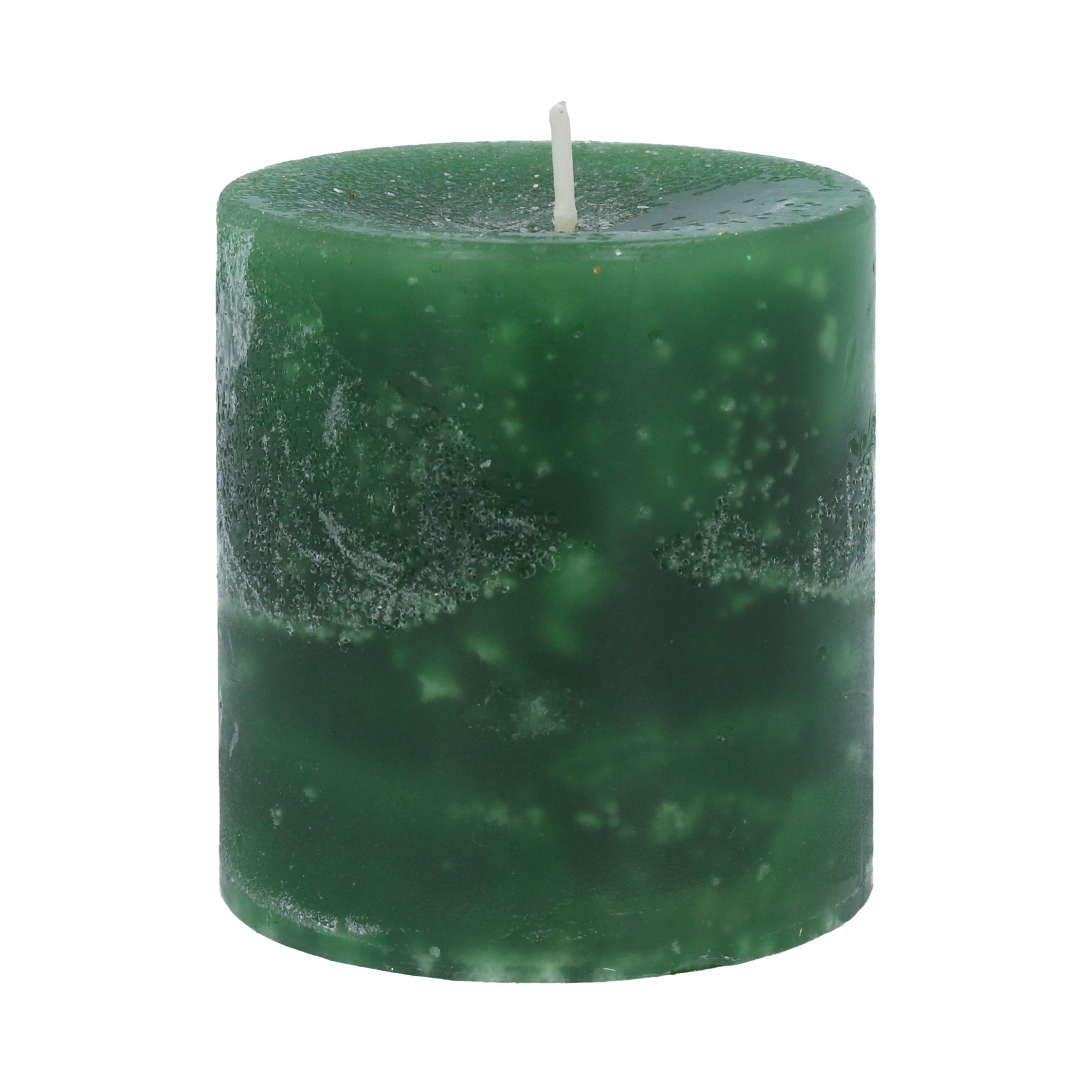 Dark green pillar candle-small