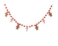 Gingerbread and candycane felt garland