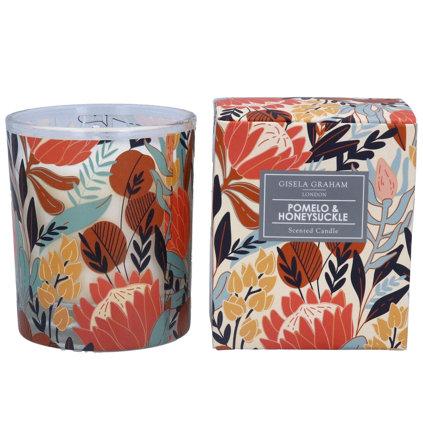 Pomela & honeysuckle scented candle