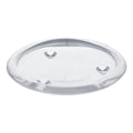 Clear glass candle holder plate