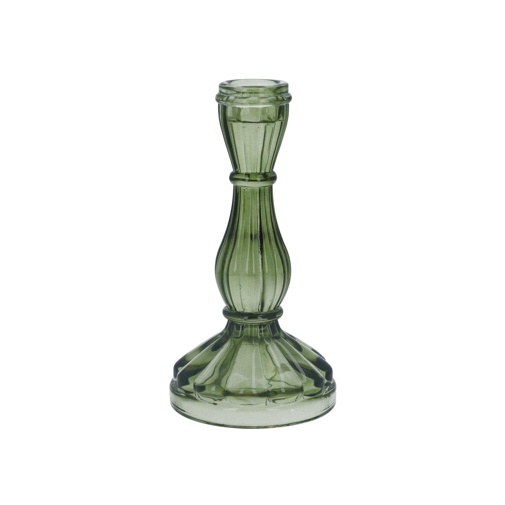 Green hourglass candlestick (Small)