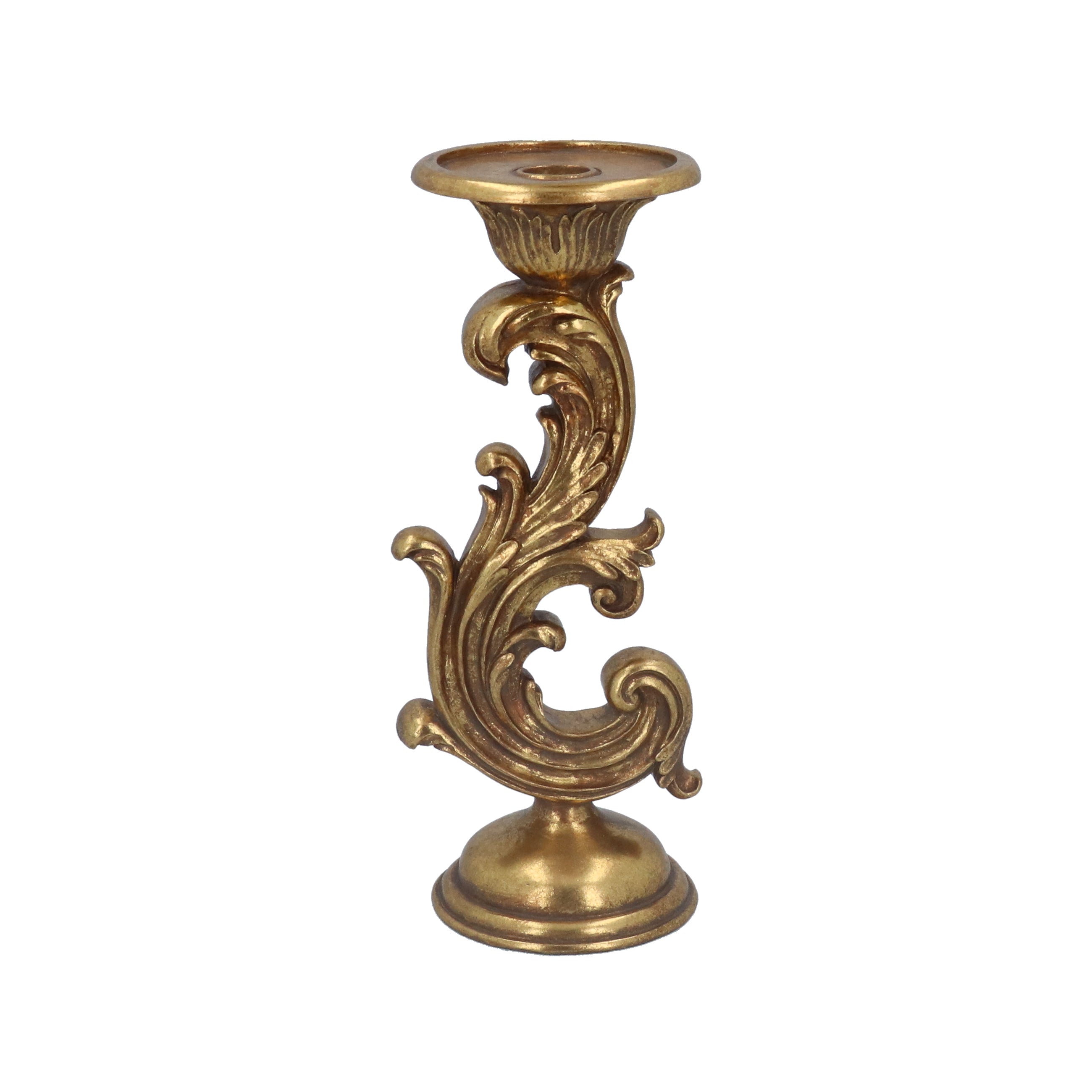 Gold scroll candlestick