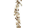 Light gold berry and pinecone garland