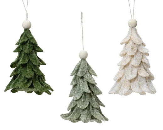 Hanging Felt Tree with Wooden Bead 3 colours