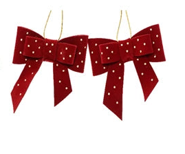 Gold studded velvet hanging decs