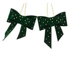 Gold studded velvet hanging decs