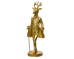 Gold dapper stag ornament