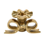 Candle Holder Gold with Bow Detail