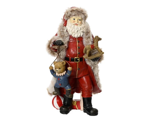 Vintage Santa ornament with teddybear