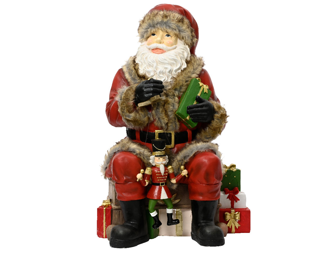 Sitting Santa ornament