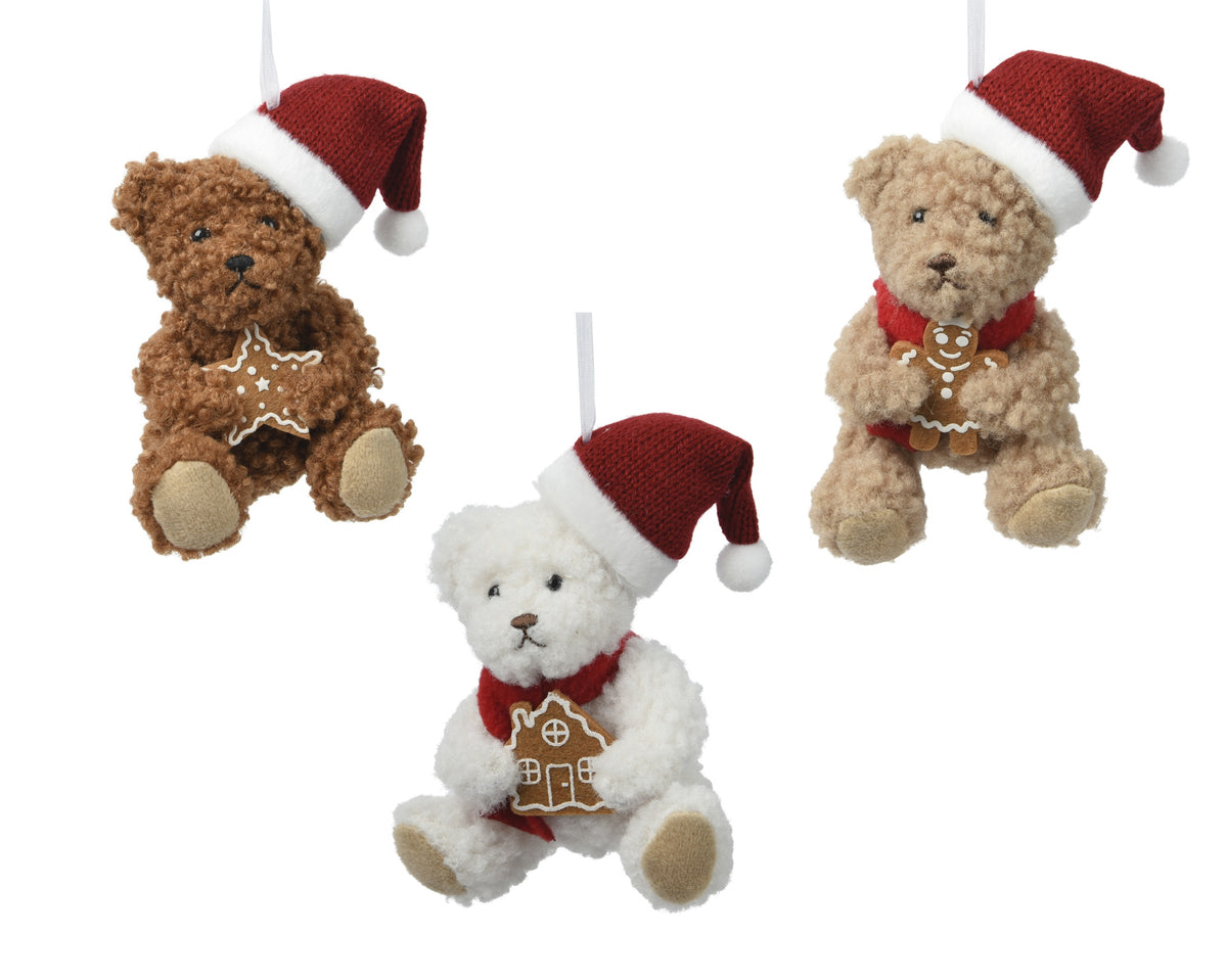 Christmas teddy bear with gingerbread