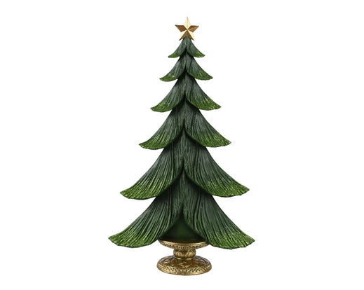 Decorative Fir Tree with Gold Base