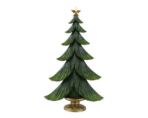 Decorative Fir Tree with Gold Base