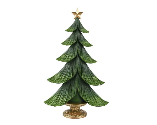 Decorative Christmas tree with gold base