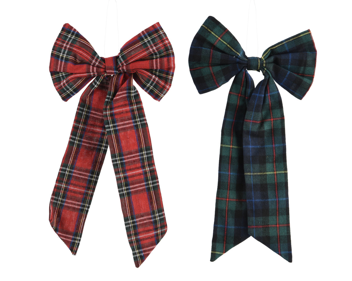 Tartan bow, 25cm