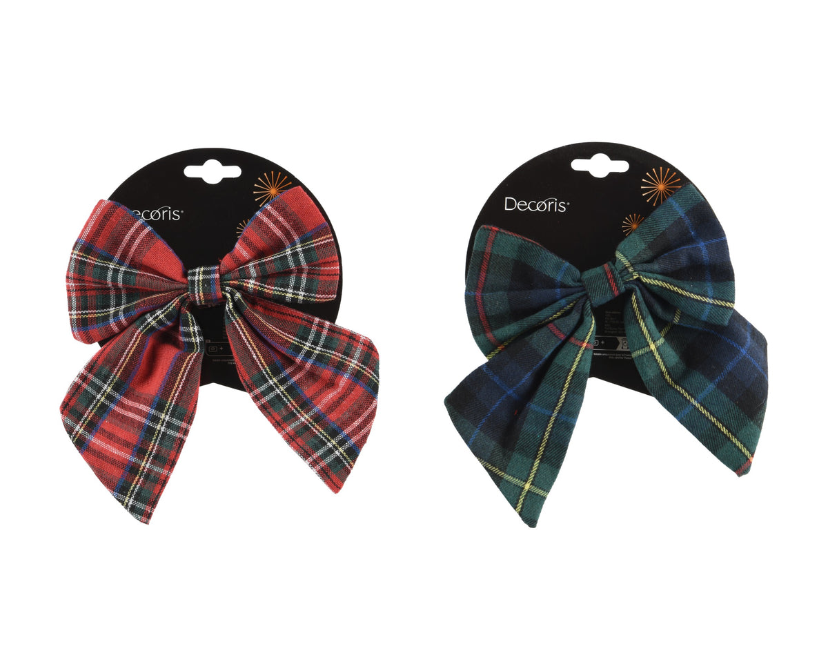 Tartan bow, 15cm