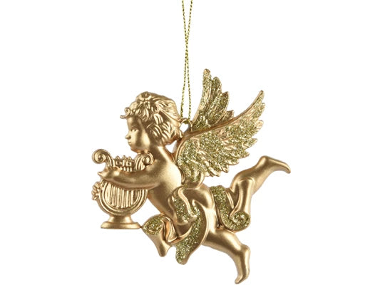 Gold angel hanging dec