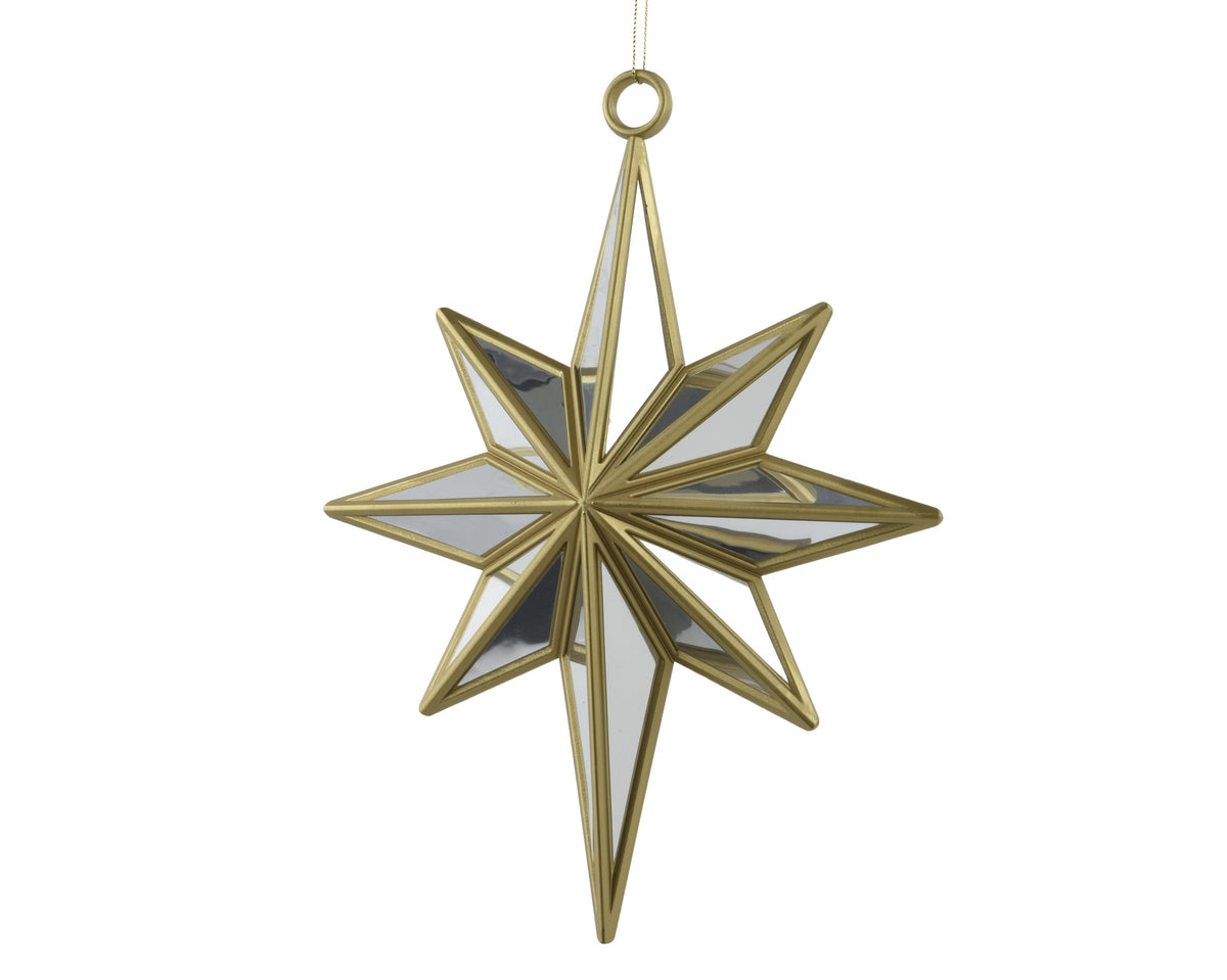 Gold and silver star hanging decoration