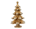 Wood effect Christmas Tree with Hanging Pearls