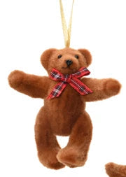 Hanging Bear with Christmas Bow 4 Styles