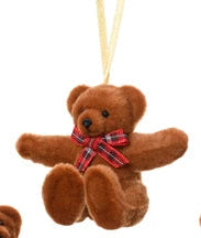 Hanging Bear with Christmas Bow 4 Styles