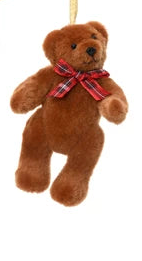 Hanging Bear with Christmas Bow 4 Styles