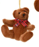Hanging Bear with Christmas Bow 4 Styles