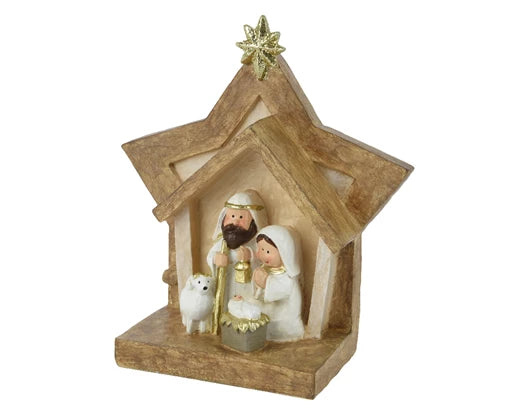 Nativity Family Christmas Star Scene