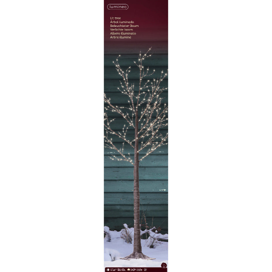 Micro LED tree with 750 lights snowy branches