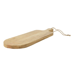 Mangowood chopping board with rounded edge