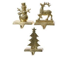 Gold Christmas stocking holder (3 designs)
