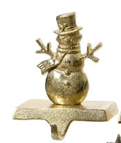Gold Christmas stocking holder (3 designs)
