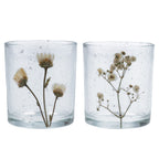 Pressed flower tealight holder