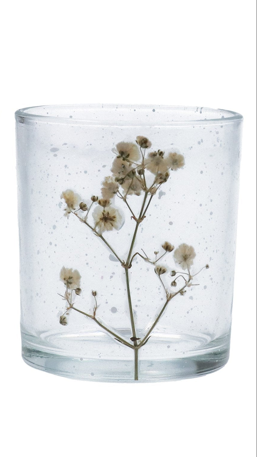Pressed flower tealight holder