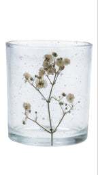 Pressed flower tealight holder