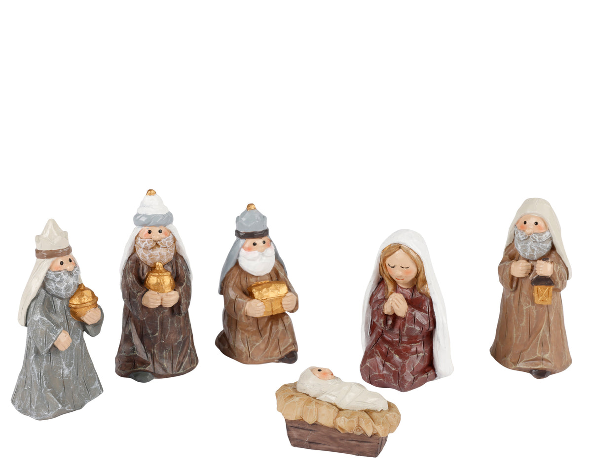 Nativity with Joseph, Mary, baby Jesus & 3 Kings