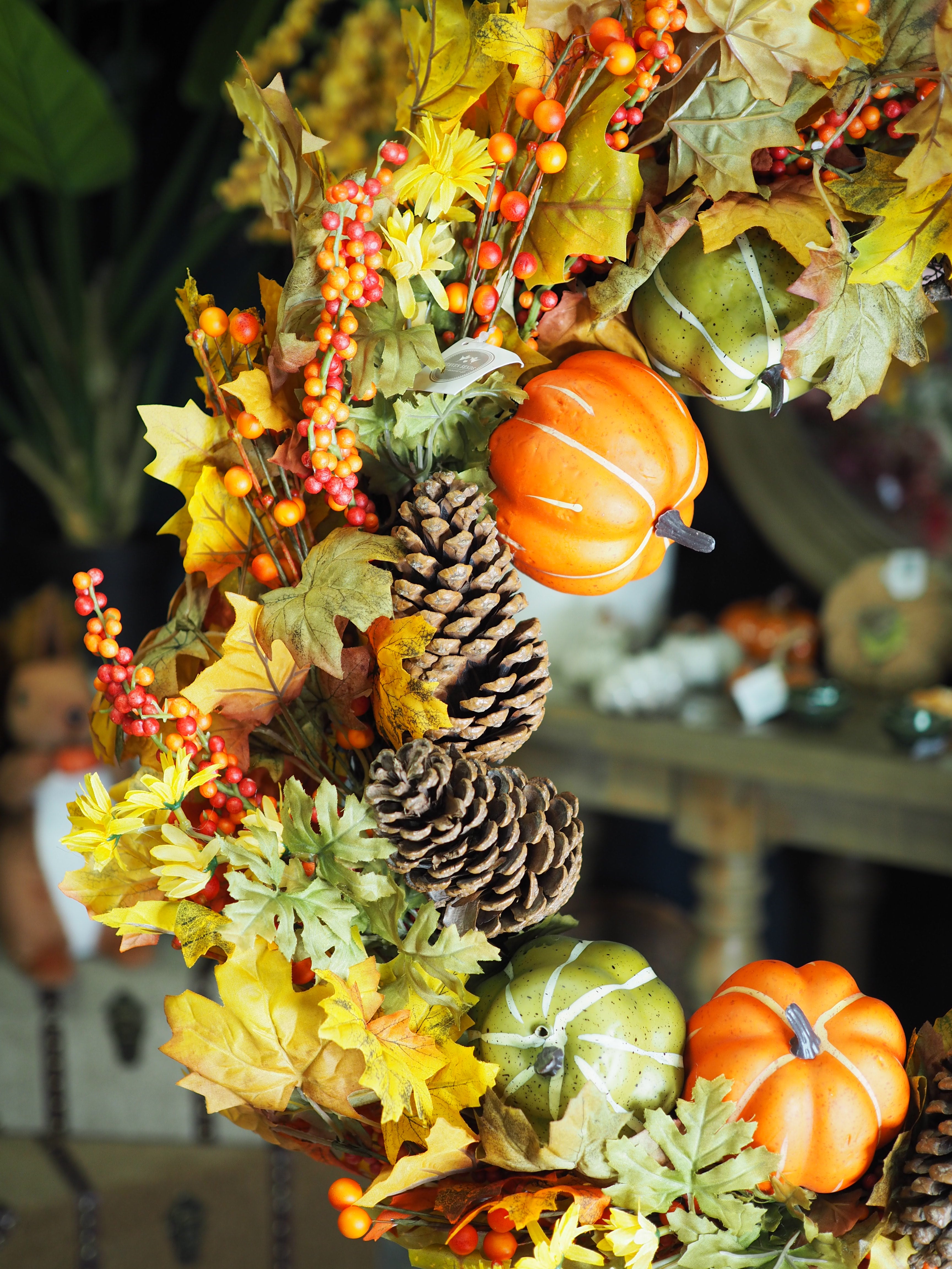 Autumnal pumpkin wreath