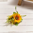 Mini yellow sunflower pick spray