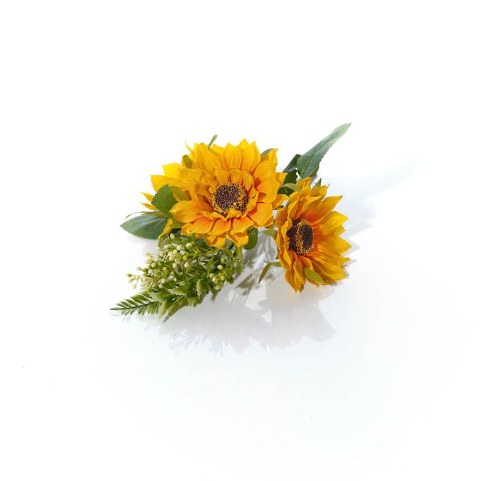 Mini yellow sunflower pick spray