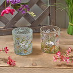 Garden birds and flowers tealight holder