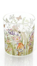 Garden birds and flowers tealight holder