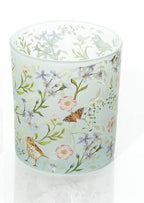 Garden birds and flowers tealight holder