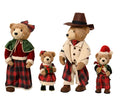 Christmas tartan Teddy family