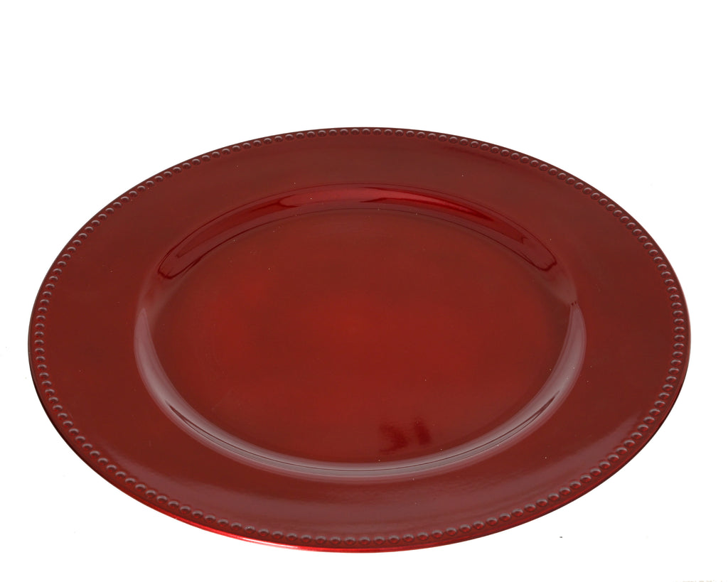Elegant Christmas red charger plate