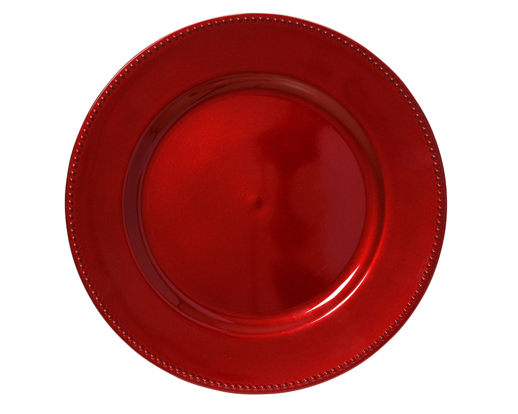 Elegant Christmas red charger plate
