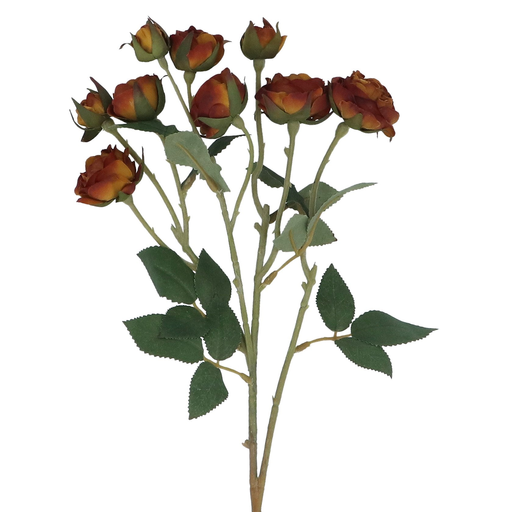 Antique burgundy rosebud spray