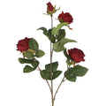 Antique burgundy roses spray