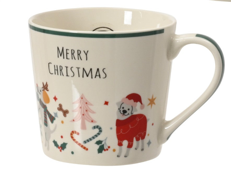 Christmas dog mug