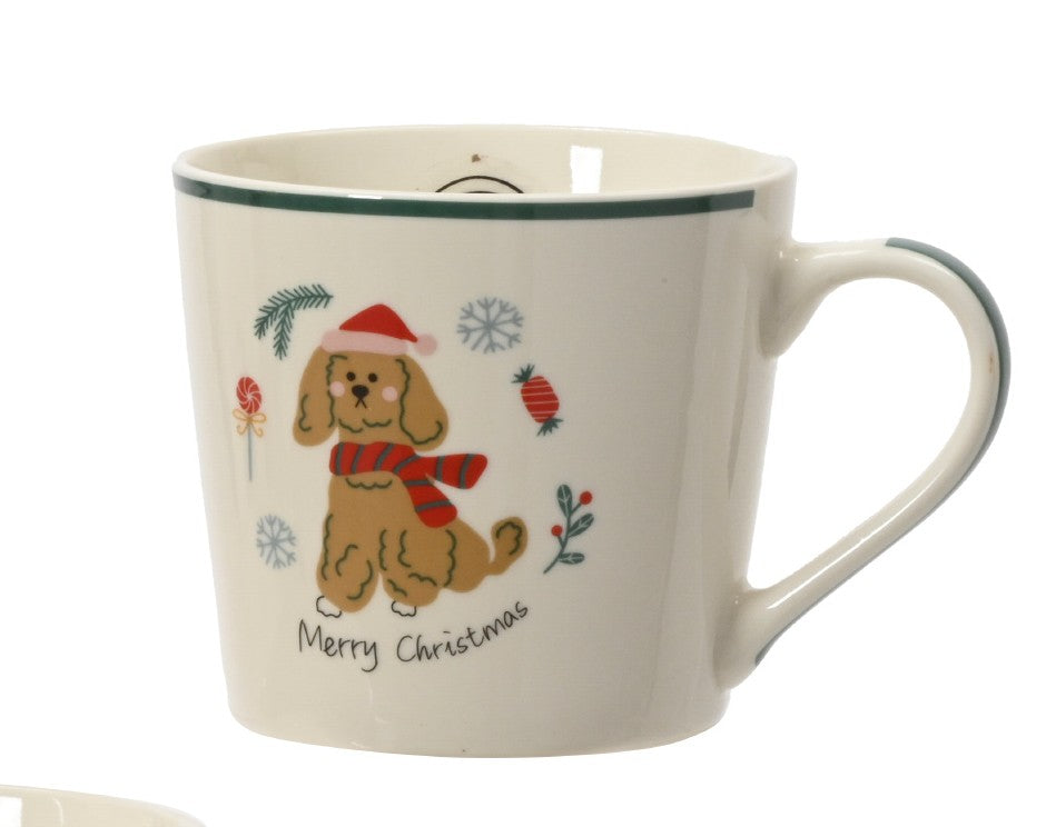 Christmas dog mug