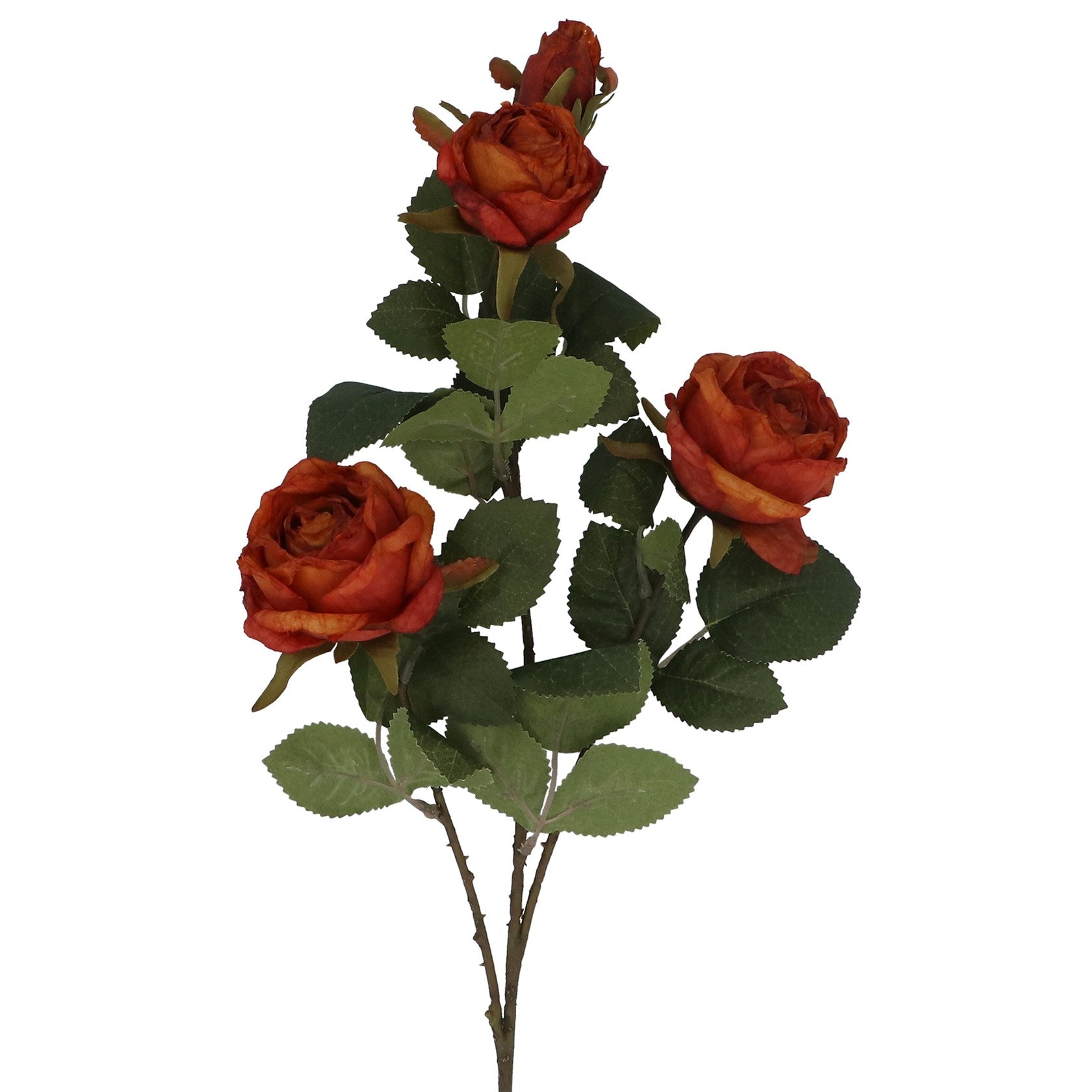 Antique orange roses spray